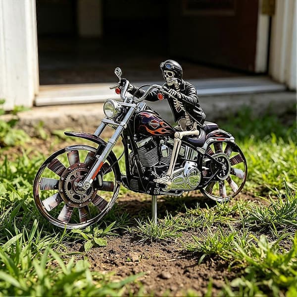 Snoopy Pilot Hage Vindfløy Vindmølle Utendørs Gårdsdekorasjon Propell Rotasjon Design Motorsykkel Motorcycle