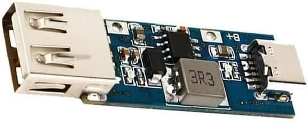 DC-DC Boost til 1A USB-ladekort 4,5 x omformer modul 3V 5V strømforsyning for bærbar elektronikk, 1,45 cm, blå