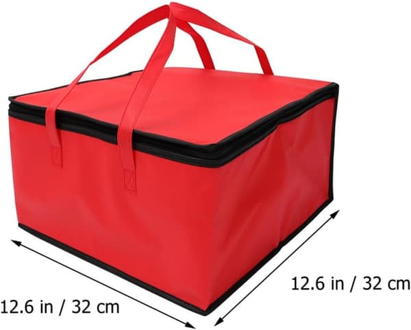 Large Capacity Insulated Pizza Bag with Thermal Insulation and Durable Non-Woven Fabric