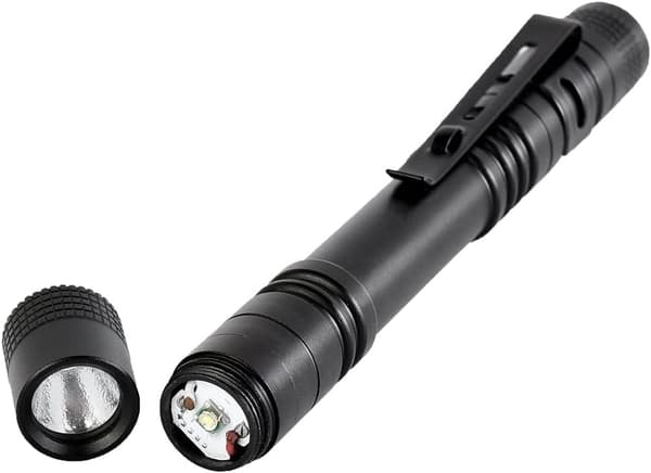 2-pack taktiska LED-pennlampor med klämma