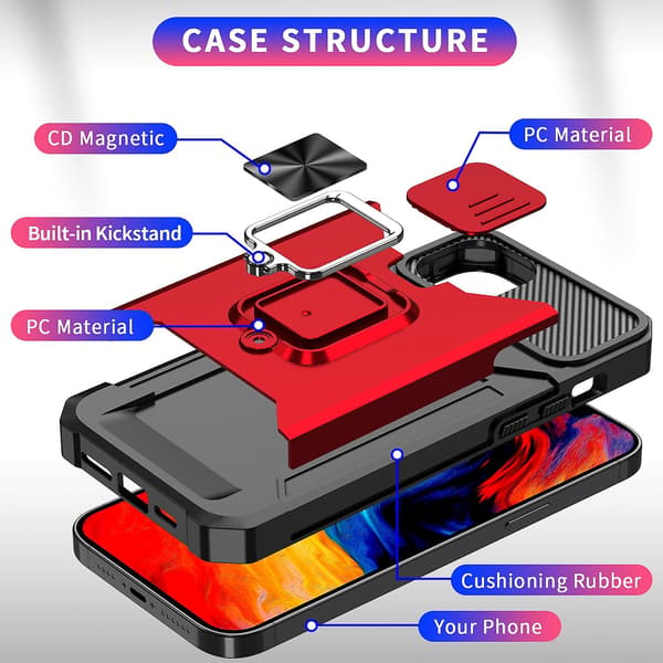 Skydbart Camshield Kort Telefoncover Til iPhone 14 Pro Max