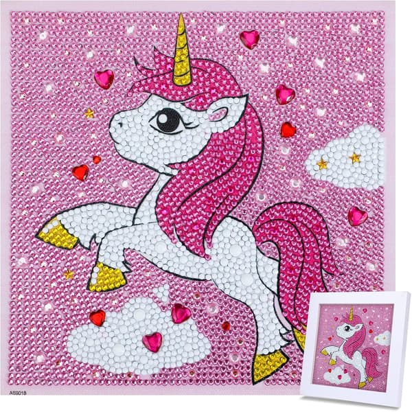 Unicorn5D Barn Diamantmaling Korssting Håndverkssett, DIY C