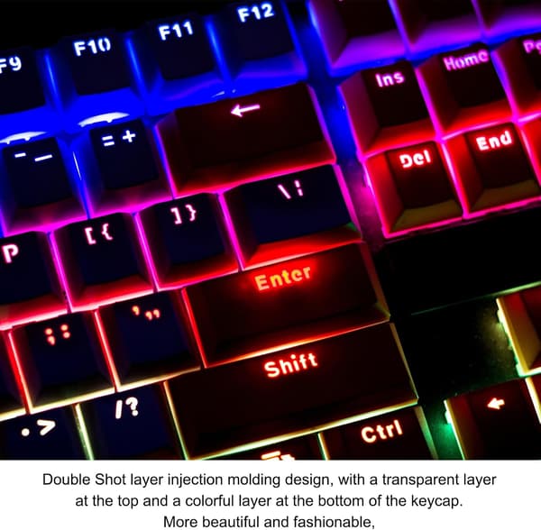 108 taster PBT Pudding Keycaps Sett OEM Profil Dobbeltskudd for Mekanisk Tastaturoppsett, Oransje White