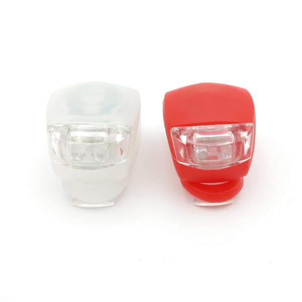 Silicone LED Bicycle Light Illumination – 3x Red 3x White – Front and Rear Light – Bicycle Lighting – Set of 6 Lights