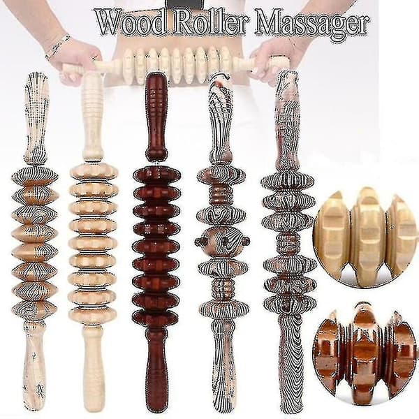 Full Body Massager Wood Roller Trigger Point Recovery Tool Deep Relaxation Equipment A A