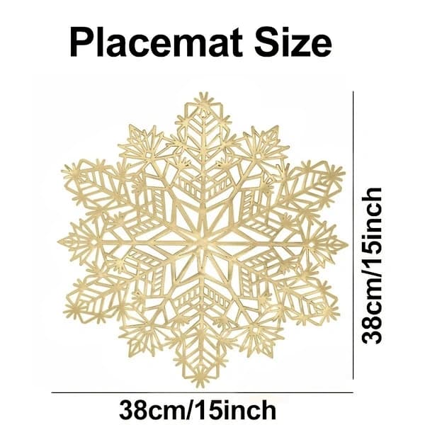 (Pow yeah!) Snowflake Coaster Decorations Red Snowflake Placemats Kitchen Table Mats For Christmas Holiday We