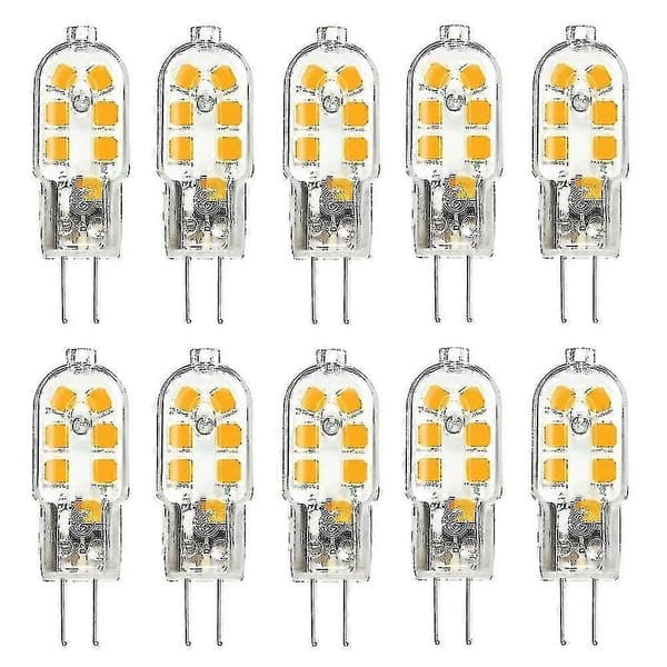 10 stk. G4 LED maispærer (AC/DC 12v: Varmt lys 3000k)