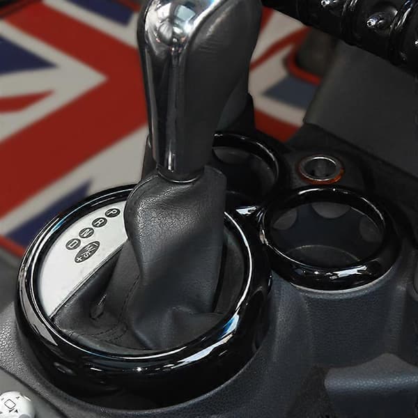 til Mini Cooper R50 R52 R53 2004 2003 2002 2001 Konsol Gearstangsring Ramme Gearstangspanel Trimdæksel Interiør Støvdækselring