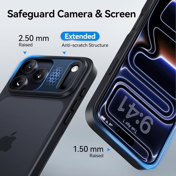 iPhone 17 Pro Max Skal med Matt Finish & Anti-Fingeravtryck [JUN]