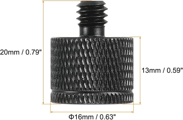 Mikrofonstativadapter M10 hun til 1/4 han kameraskruegevind til mikrofonstativ sort 2-pak Light Blue 8.5 x 11.7 inches