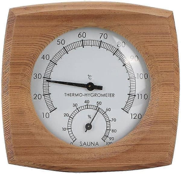 2-i-1 Bastutemperatur Cederträ Termometer Hygrometer Termohygrometer Bastutillbehör