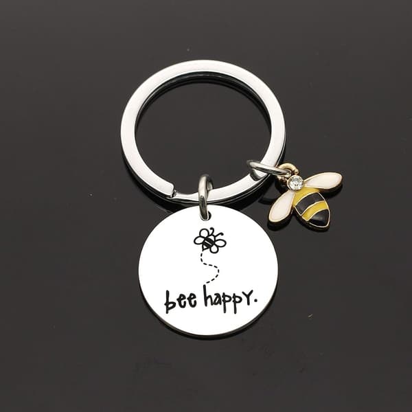 Nøglering til kvinder  \"Bee Happy \", Gave til mor, moster, datter, niece, venner