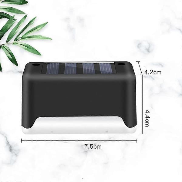Solar utendørslys 1 stk LED-dekklys Trappelys Sollys Utendørs Sti Trappelys for terrasse, gjerde og trapper