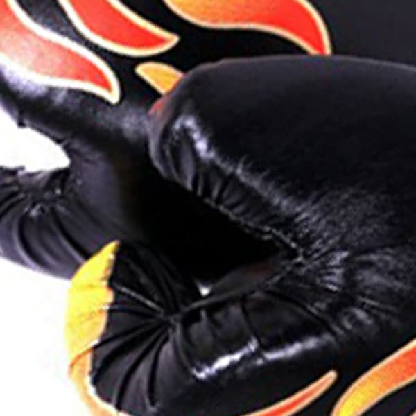 Professional Youth Boxing Gloves Thickened PU Training Gloves Black