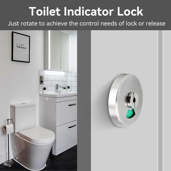 Zinc Alloy Toilet Lock - Indicator Lock with Occupied/Vacant Sign