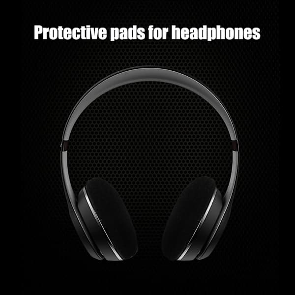 10 pcs Sponge Protective Soft Black Earmuffs Cushion for Headphones 5 cm