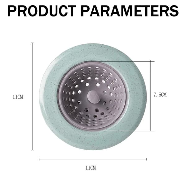 Køkkensil, 2-pak silikoneprop til vask med rustfrit stål, 4,5 \" diameter, (Stil: Stil 3;)
