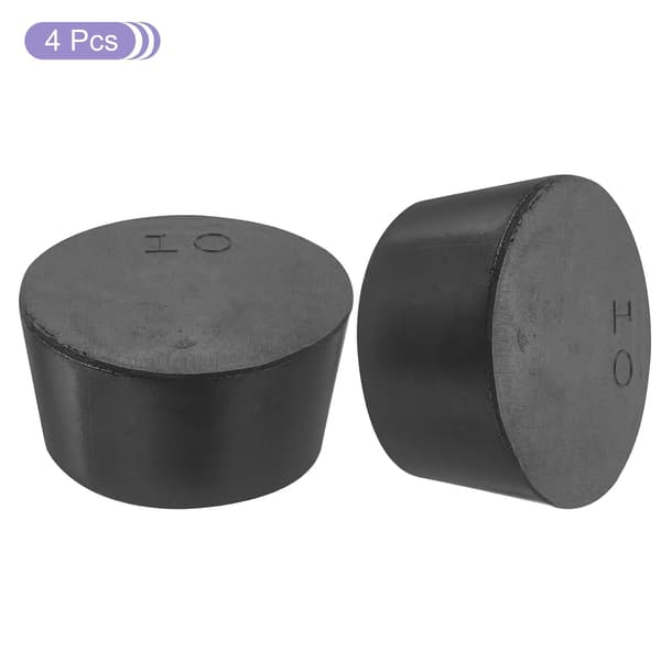 Konisk gummiprop 41 mm til 50 mm massive reagensglaspropper sort til laboratorium hjem 4 stk. 41 mm-50 mm White