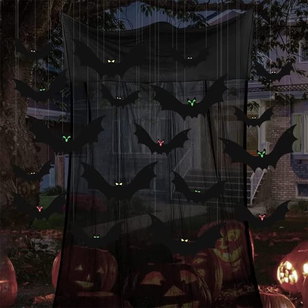 18 lentävää lepakkoa ulkokäyttöön Halloween-koristeeksi [JUN]