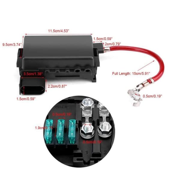 Batterisäkringsbox för VW Jetta Golf Mk4 Beetle 99-04 1J0937550A