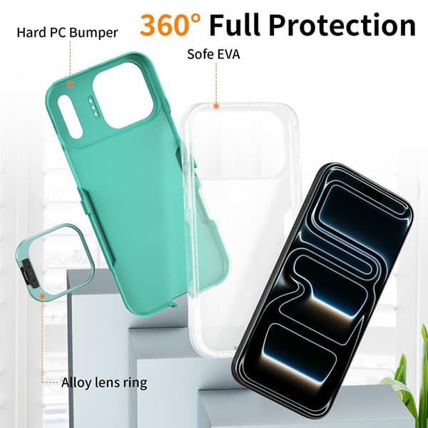 Phone Case Suitable for iPhone 14 Pro Max, Mixed All-Inclusive Phone Case with Aluminum Alloy Lens Frame Bracket Transparent iPhone 14 Pro Max transparent iPhone 14 Pro Max