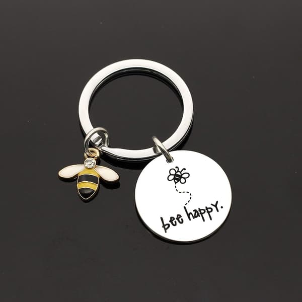 Nøglering til kvinder  \"Bee Happy \", Gave til mor, moster, datter, niece, venner