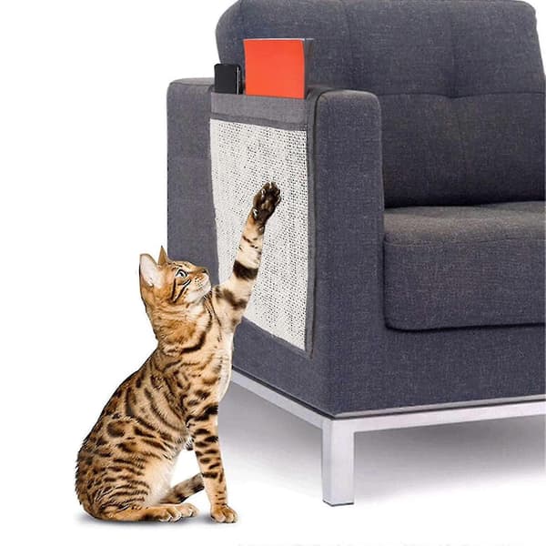 Kradsemåtte til katte, Sofakradsemåtte med 2 rum Kattekradsemøbler Kradsebeskyttelse Sofakradsemåtte til katte