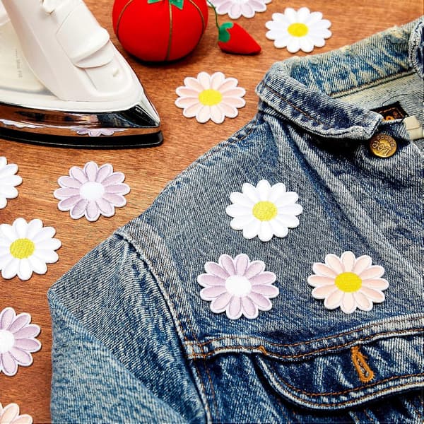 Blommor Stryk-på-applikationer för ryggsäckar - Kläder, väskor, hattar & jeans
