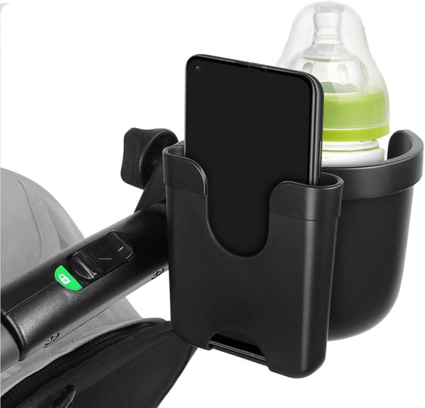 Barnevognkoppholder, 2 i 1 Universal Vannflaskeholder med P