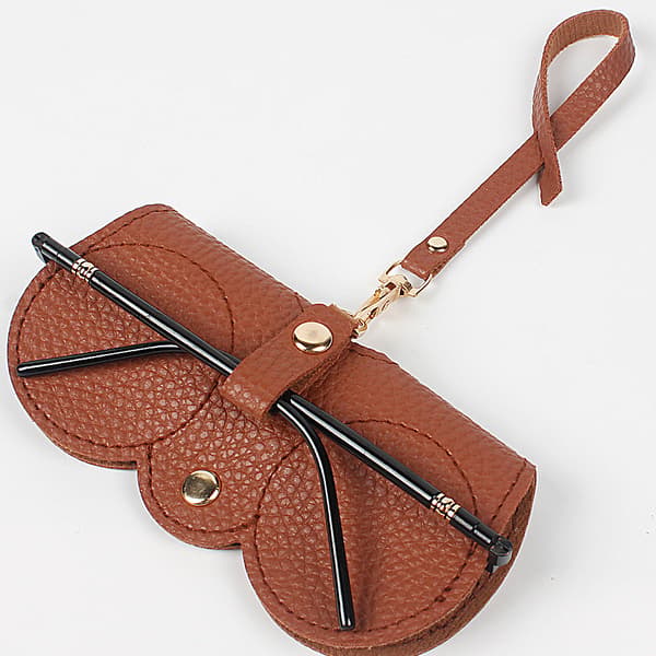 (4 pcs), Glasses Case, Eyeglass Case, With Cord, Portable, Leather, Slim, Convenient Storage,