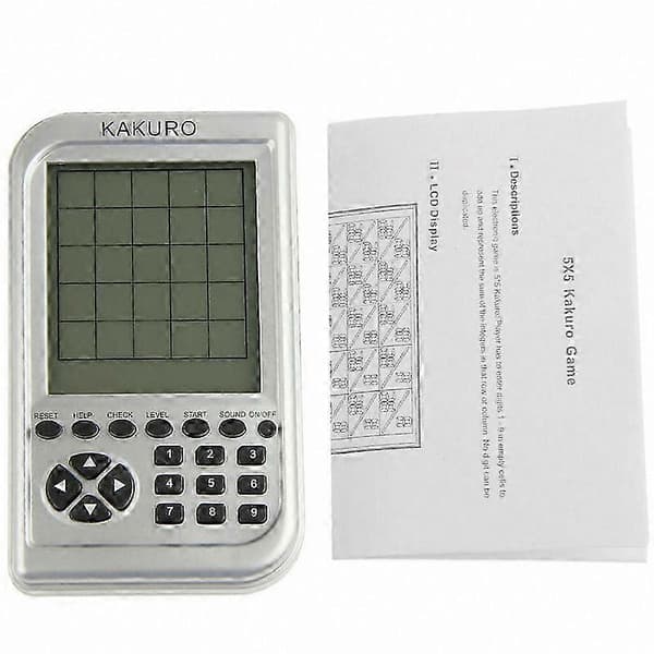 5x5 elektroninen Kakuro-pulmapeli suurella LCD-näytöllä aivoharjoitteluun