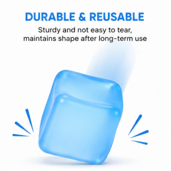 Squishy Ice Cube Fidget Legetøj Stressaflastende Sensorisk Klemmelegetøj | Klar Blød TPR Silikone til Børn og Voksne (3 stk) 3 Stk 3 Pcse