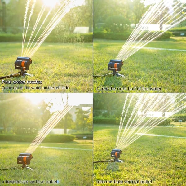 Upgraded Adjustable Oscillating Sprinkler 16 Mini Turbine Sprinklers Wide Coverage for Lawn Garden Irrigation with Quick Connect