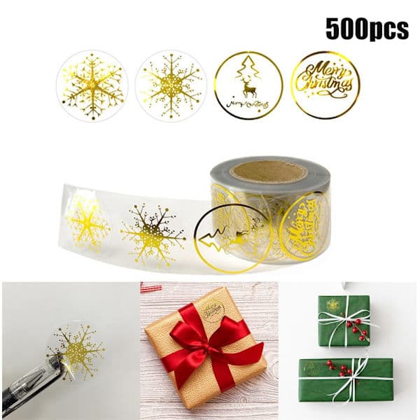 500 kpl Hyvää joulua -tarrat korttimerkki 2,5 cm 2,5 cm 2,5 cm 2.5cm