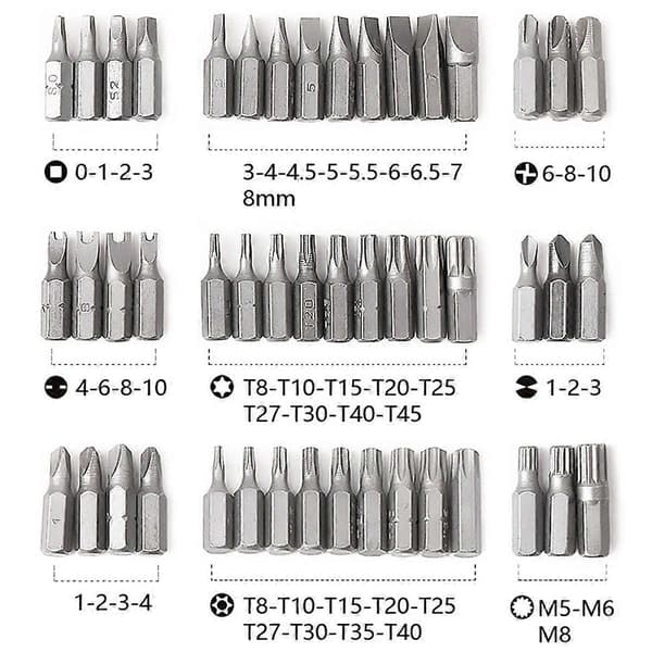 Multi Combo Kit Skrutrekker Bits Hodesett 100 Deler Bitsboks Hss Twist Borsett Trebearbeidingstilbehør