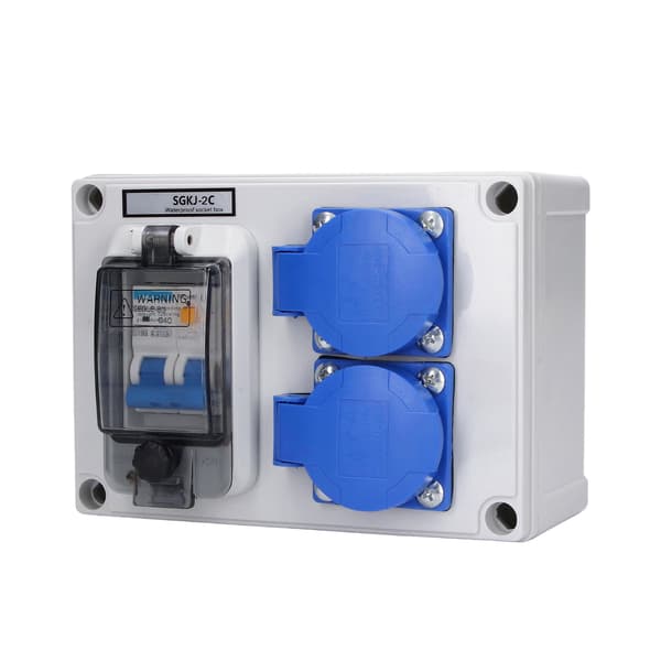 Tysk Dobbelt Stikkontakt 230V 40A 1P+N RCD 200-250V