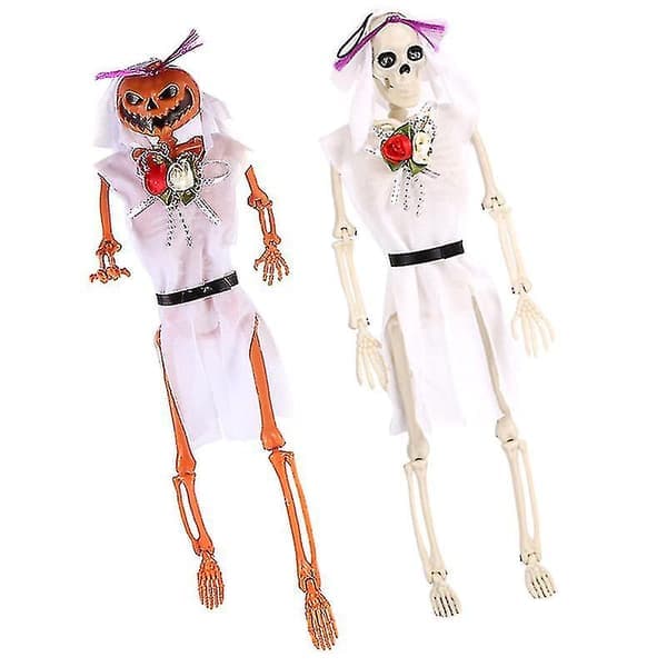 2 st Halloween skelettprydnader för Halloween-dekorationer