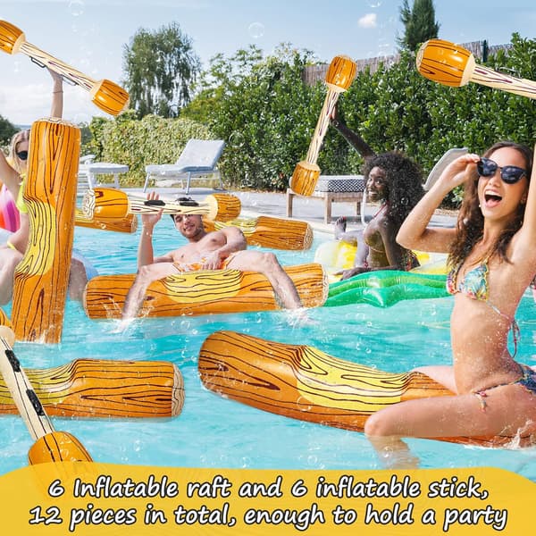 8/12/16 st uppblåsbara poolflottar flytande leksaksspel