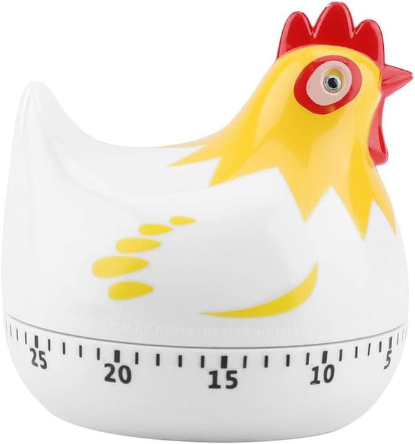 Kycklingtimer Söt Tecknad Kökstimer (Vit) Matlagningstimer