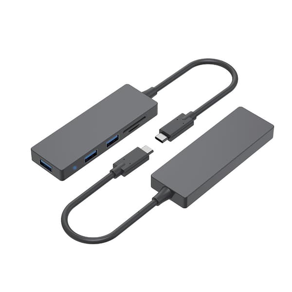 Ultratynn 4-ports USB 3.0-datahub, egnet for USB 3.1-huber som