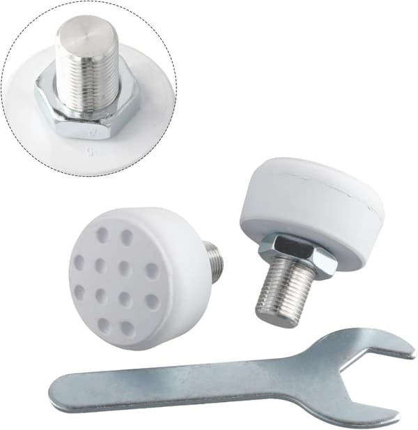 2 x 82A hårdhet diameter gummipropp skridskobroms 15,2 mm skruv för utbyte (vit) vit White