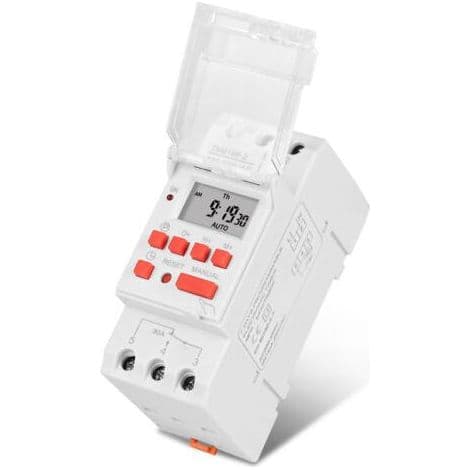Elektrisk varmvattenberedare timer, tidsbrytare, 30A digital timerbrytare med 1-sekunds LCD-display, 220V digital timerrelä