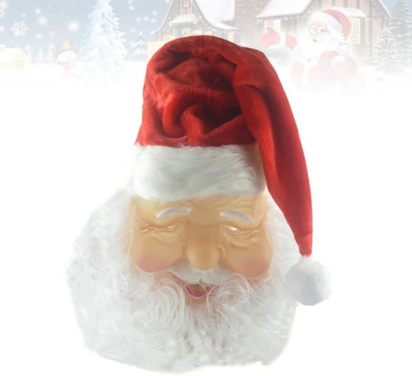 Julemandsmaske Hoved Jul Halloween til Kvinder Gummi