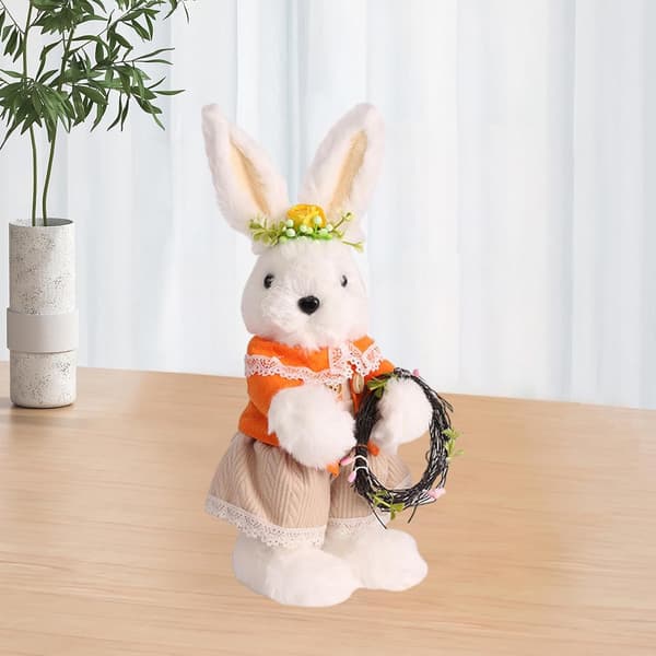 Easter Bunny Figurines Decorations Rabbit Table Decoration Spring Decor Cute Bunny Statues Decorations Table Centerpiece, Bunny Girl