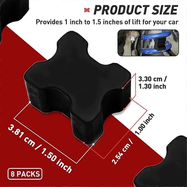 (pow yeah!) 8 st Coil Spring Spacer Kit - Premium Coil Spring Lift Spacers för fordon, Coil Spring Spacers 2,5 cm till 3,8 cm