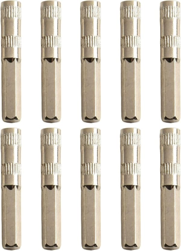 H4 sekskantbitsmutter for leker, møbler, 10 stk med driver 2,5-5,5 mm for (2,5 mm) 2,5 mm 2.5mm