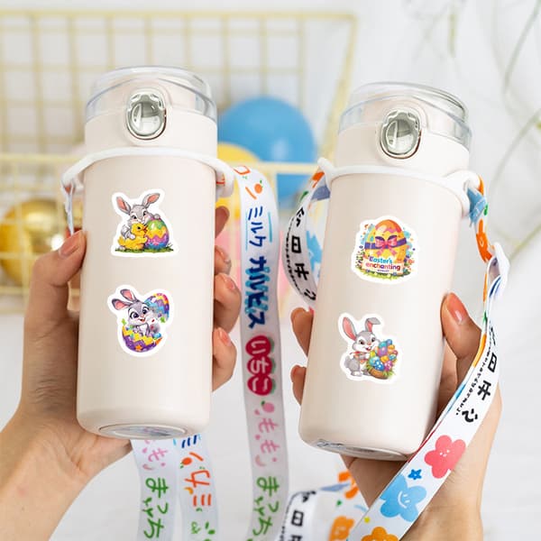 500 Pcs Easter Stickers 1 Inch Bunny Sticker Cute Egg Stickers