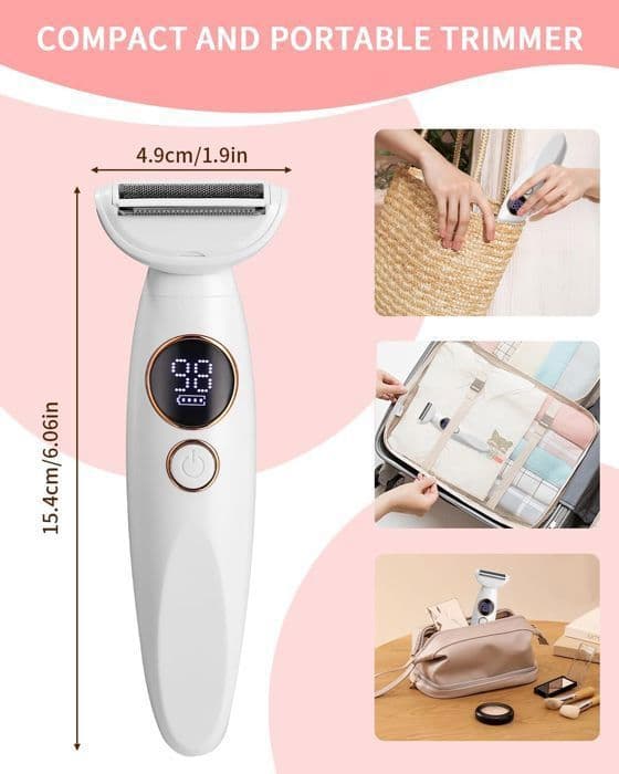 Elektrisk Epilator - Dame - 5 i 1 - Oppladbar - Bærbar - Utskiftbare Hoder