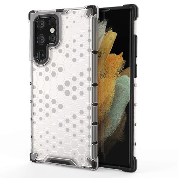 För Samsung Galaxy S22 Ultra 5G Honeycomb PC + TPU Telefonfodral