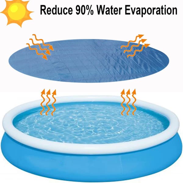 Runt poolskydd (3 m), lättinstallerat poolskydd, damm- och regnsäkert poolskydd för ramträdgårdspool